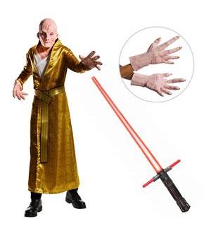 Star Wars The Last Jedi - DLX Men's Supreme Leader Snoke Costume with Lightsaber and Hands