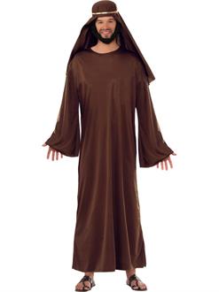 Mens Brown Biblical Robe With Headdress