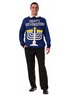 Light Up Chanukah Adult Sweater