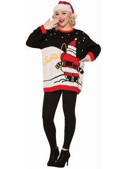 Santa's Pee Break Adult Sweater