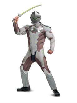 Overwatch Genji Men's Teen Muscle Costume