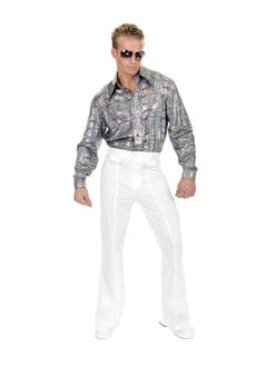 Mens White Disco Pants