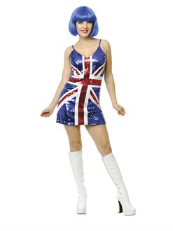 Womens British Sequin Dress