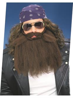 14 Inch Brown Beard And Moustache