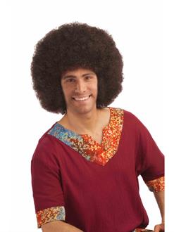 Unisex Brown Deluxe Jumbo Afro Adult Wig