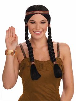 Black Squaw Adult Wig