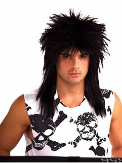 Unisex Black Rocker Wig