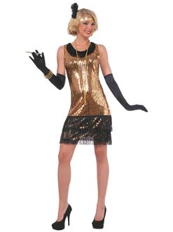 Womens Sequin Ritzy Glitzy Flapper Costume