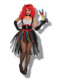 Women's Evil Girlie Clown Costume