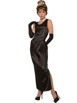 Womens Breakfast At Tiffany'S Gown W/Gloves Costume