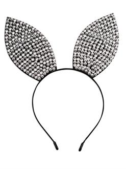 Rhinestone & Pearl Bunny Ears Headband