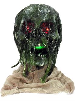 Light Up Rotten Skull With Base