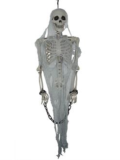 Talking Skeleton Prisoner Hanging Prop