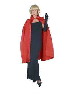 45 Red Satin Cape Adult Costume