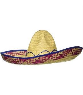 Embroidered Straw Sombrero