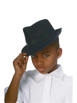 Black Durashape Fedora Child Hat