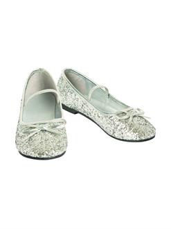 Girls Ballet Shoe Silver