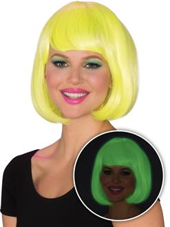 Womens Yellow Glow Bob Wig