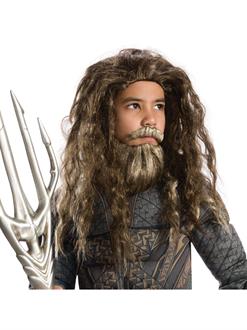 Boys Aquaman Beard And Wig Set