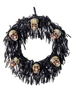6 Bloody Mini Skull Wreath Halloween Decoration