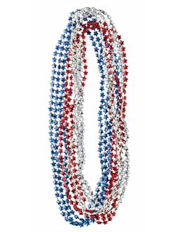 Red, White, & Blue Bead Necklace