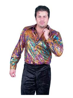 Mens Plus Disco Multi Rainbow Shirt