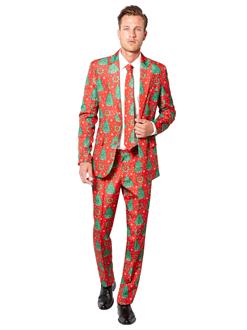 Suitmeister Christmas Tree Men's Suit and Tie Set