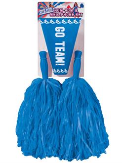 Blue Pom-pom Megaphone Set