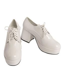 Mens Pimp Platform White Shoes
