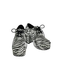 Mens Pimp Platform Zebra Shoes
