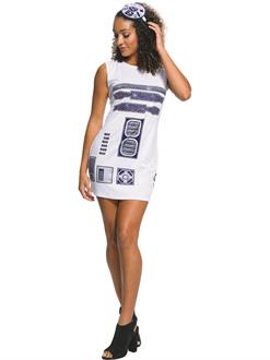 Star Wars Womens R2D2 Rhinestone Tank Dres Costume