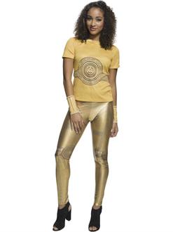 Star Wars Womens C-3Po Rhinestone T-Shirt Costume