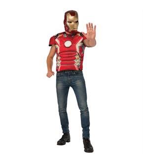 Avengers 2 Iron Man Muscle Chest Adult Costume Top and Mask