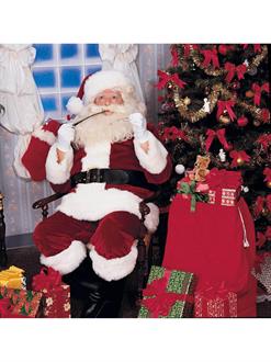 Crimson Imperial Plush Adult Santa Suit