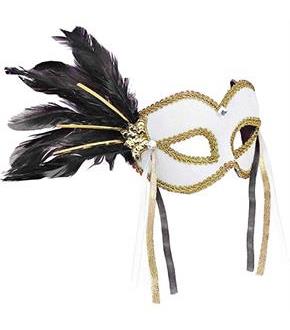White Mardi Gras Mask
