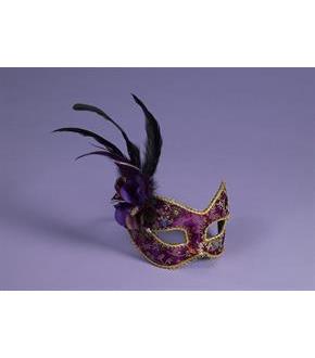 Purple and Gold Masquerade Mask