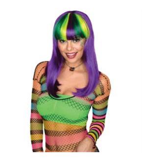 Party Hottie Purple Mardi Gras Wig