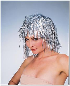 Red Tinsel Wig