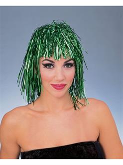 Green Tinsel Wig