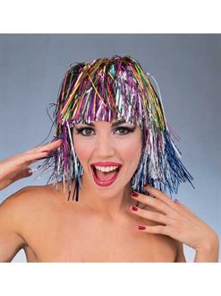 Multi Color Tinsel Wig