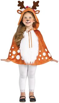 Girls Deer Hooded Caplet