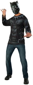 Adult Black Panther Costume Top And Mask Costume