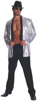 Adult Silver Sequin Jacket Costume