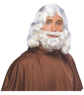 Adult White Biblical Wig & Beard Set