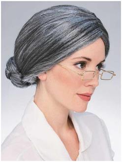 Adult Grey Old Lady Wig