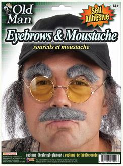Old Man Eyebrows And Moustache