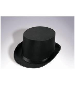 Deluxe Satin Top Hat-Black