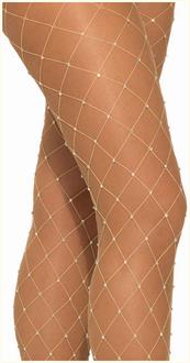 Fortune Teller - Nude & Rhinestone Fishnets