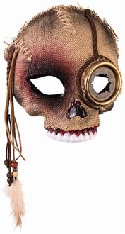 Voodoo Skull Mask w/ Steampunk Eye