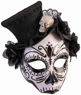 House Of Bonez - Skull Mask w/Top Hat